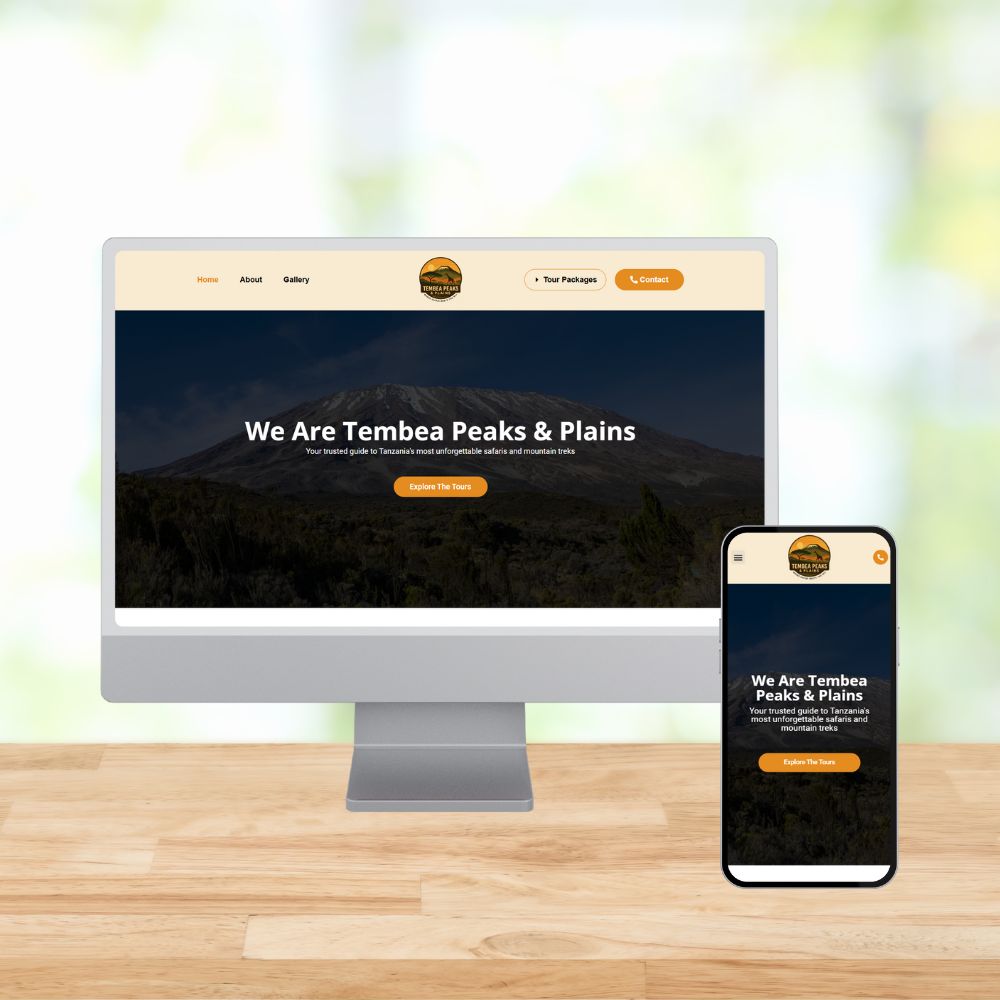 Here shows tembea peaks and plains website
